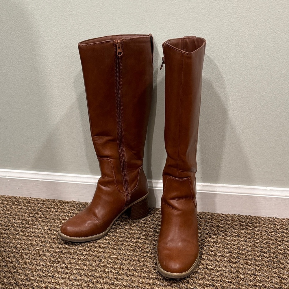 Brown Knee-High Riding Boots